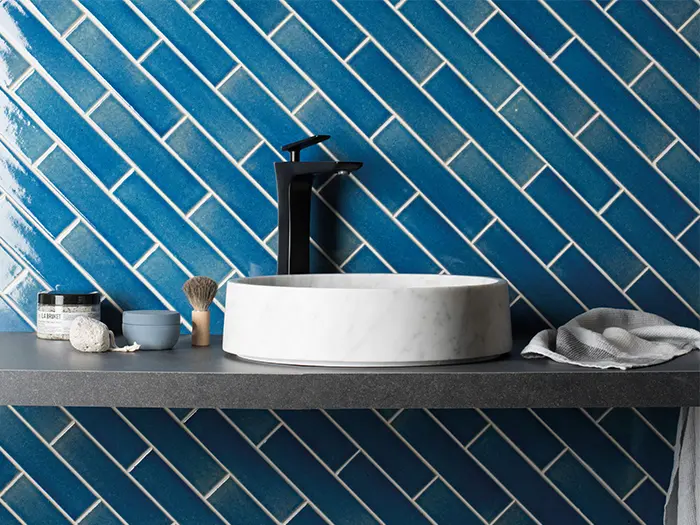 Wandtegels Blauw 6 x 24 | 699-135 | Jan Groen Tegels