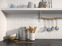 Wandtegel El Barco Biselado Blanco Brillo 10 x 20 | 237-889 | Jan Groen Tegels