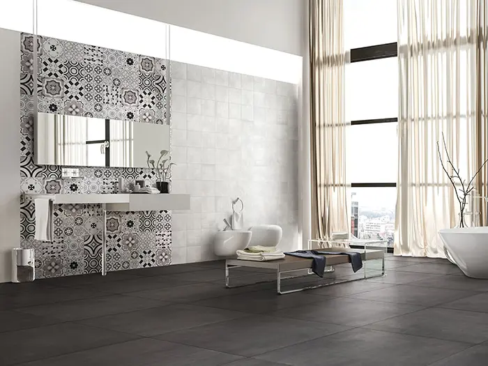 Vloertegel Sintesi Flow White 20 x 20 | 616-713 | Jan Groen Tegels