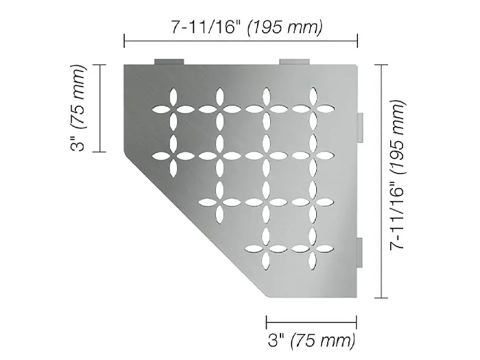 Schluter Shelf E S2 Floral RVS geborsteld | 183-833 | Jan Groen Tegels