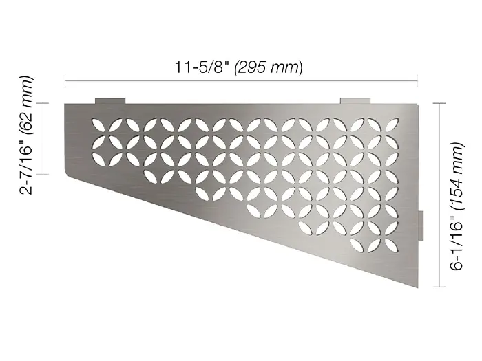 Schluter Shelf E S3 Floral RVS geborsteld | 156-568 | Jan Groen Tegels
