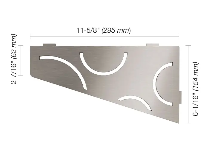 Schluter Shelf E S3 Curve RVS geborsteld | 217-274 | Jan Groen Tegels