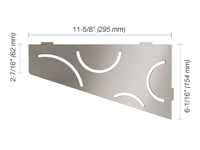 Schluter Shelf E S3 Curve RVS geborsteld | 217-274 | Jan Groen Tegels