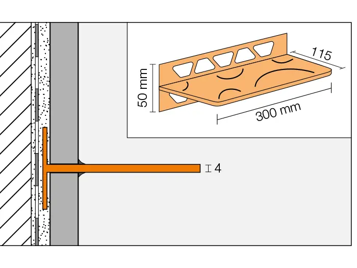 Schluter Shelf-W S1 Floral MBW | 168-941 | Jan Groen Tegels