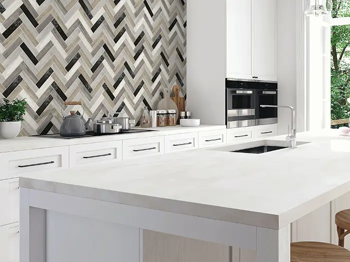 Wandtegel Keradom MAC3 White Gloss 6 x 25 | 311-036 | Jan Groen Tegels
