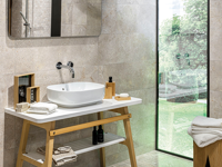 Wandtegel Aleluia Stone Age Greige Satin Ret 30 x 90 | 802-088 | Jan Groen Tegels