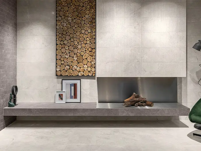 Wandtegel Aleluia Stone Age Sawn White Ret 30 x 90 | 454-905 | Jan Groen Tegels