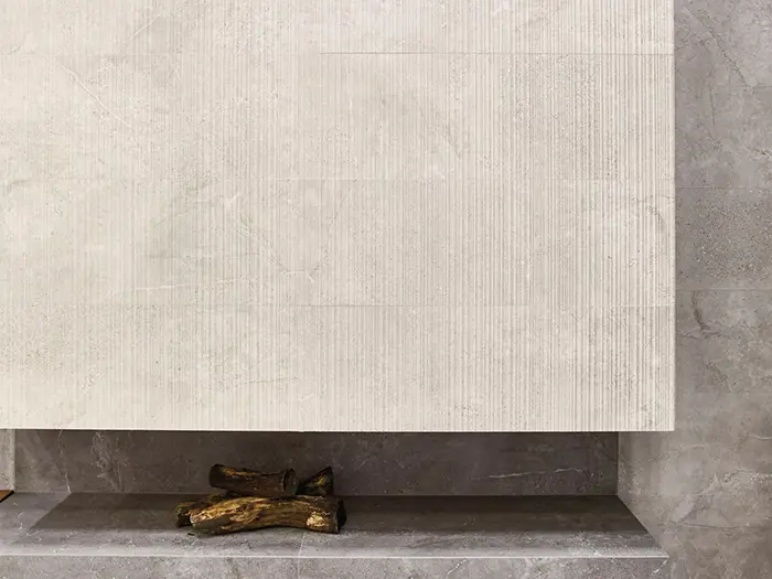 Wandtegel Aleluia Stone Age Sawn White Ret 30 x 90 | 454-905 | Jan Groen Tegels