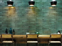 Wandtegel Aleluia Raku Green Jade 5,6 x 26,7 | 935-263 | Jan Groen Tegels