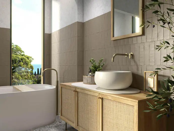 Wandtegels Taupe 6.2 x 25 | 562-442 | Jan Groen Tegels