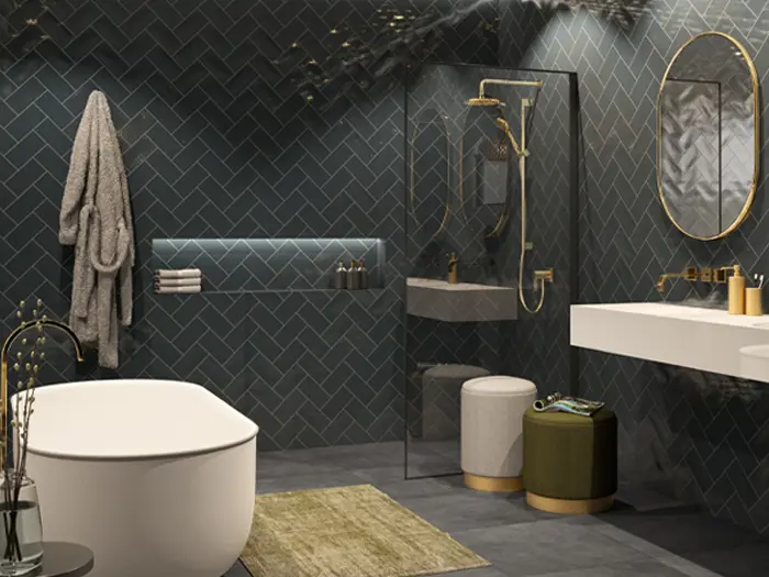 Vloertegel Motto By Mosa T1B05A Form Dark Grey 59,7 x 59,7 | 549-458 | Jan Groen Tegels