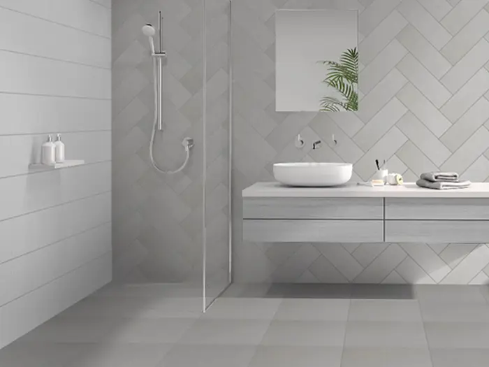 Vloertegel Motto By Mosa T1D01A Grain Light Grey 44,7 x 44,7 | 361-926 | Jan Groen Tegels