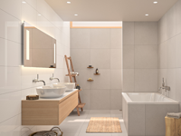 Wandtegel Motto By Mosa T2A01 Lake White Glans 29,7 x 59,7 | 169-341 | Jan Groen Tegels