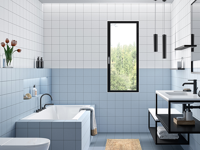 Wandtegel Motto By Mosa T2A53 Lake Blue Mat 14,7 x 14,7 | 920-447 | Jan Groen Tegels