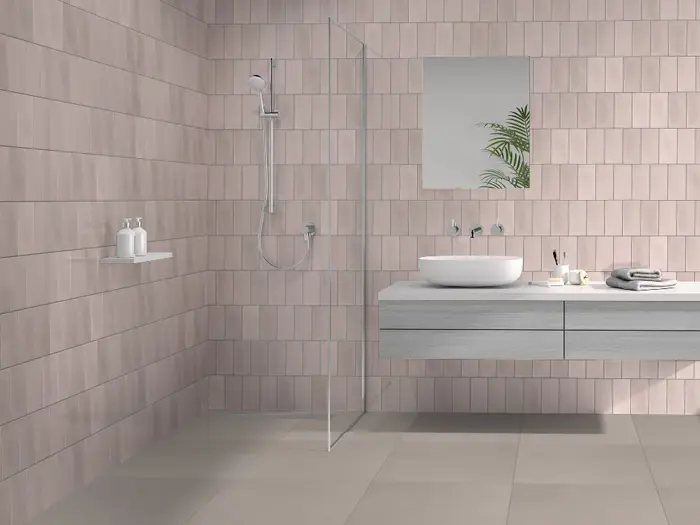 Wandtegel Motto By Mosa T2A04C Tide Pink Glans 9,7 x 19,7 | 596-955 | Jan Groen Tegels