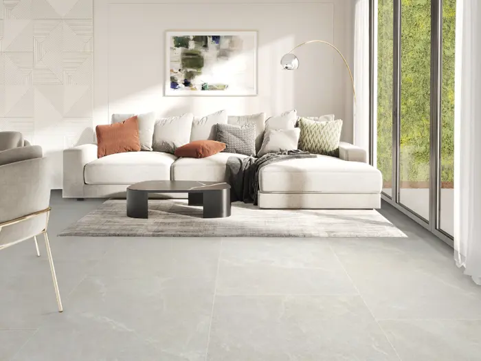 Vloertegel Motto by Mosa Vein Light Grey 89,7 x 89,7 | 168-758 | Jan Groen Tegels