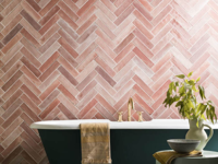 wandtegel Roze 6 x 24 | 424-594 | Jan Groen Tegels